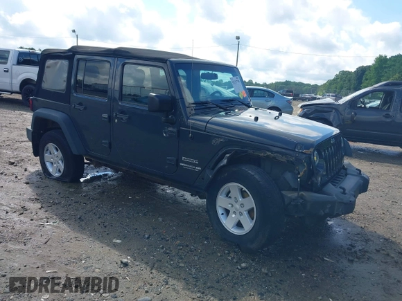 2017 Jeep Wrangler Unlimited Sport with VIN 1C4BJWDG6HL555402, listed as a IAAI auction lot 42255790 with 113,118 mi miles and . Bid and sale history available at DreamBid. Image 1.
