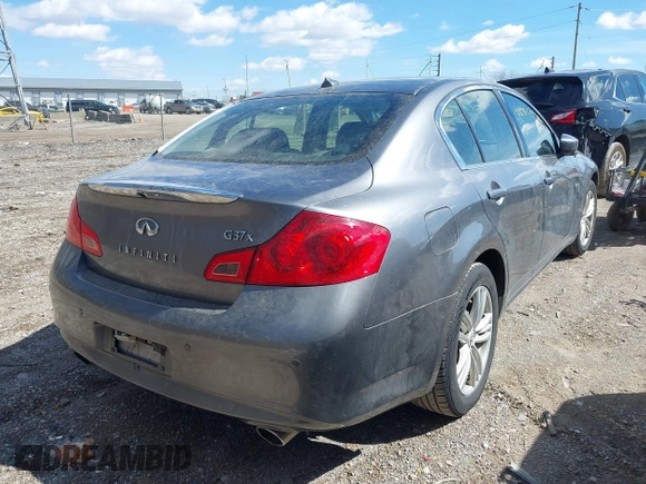 2012 Infiniti G37 x with VIN JN1CV6AR9CM670676, listed as a IAAI auction lot 41878379 with 107,740 mi miles and . Bid and sale history available at DreamBid. Image 4.
