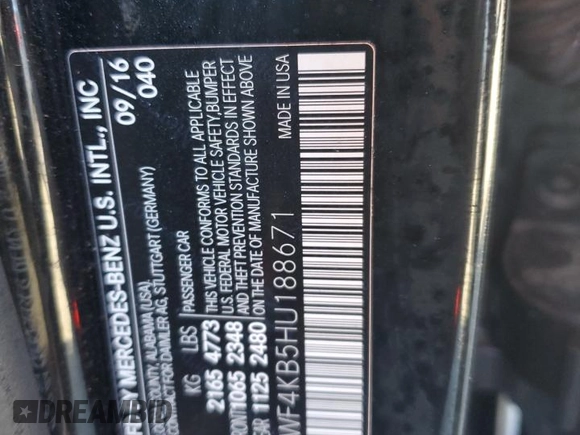 2017 Mercedes-Benz C 300 z VIN 55SWF4KB5HU188671, wystawiony jako Copart lot #43833835 z przebiegiem 86 017 mil mil oraz Szkoda całkowita • Salvage title. Historia ofert i sprzedaży dostępna na DreamBid. Obrazek 12.