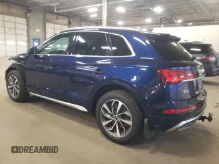 2022 Audi Q5 S line Premium with VIN WA1GAAFY2N2108169, listed as a Copart auction lot 51763745 with 53,698 mi miles and Salvage Title. Bid and sale history available at carsss.com. Image 2.
