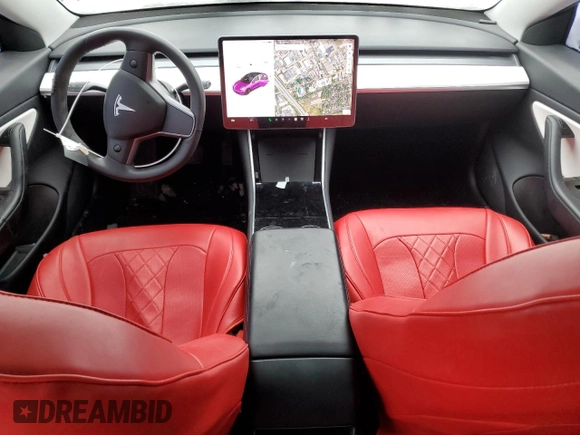 2019 Tesla Model 3 Mid Range with VIN 5YJ3E1EA1KF528950, listed as a Copart auction lot 43344475 with 57,272 mi miles and Clean Title. Bid and sale history available at DreamBid. Image 8.