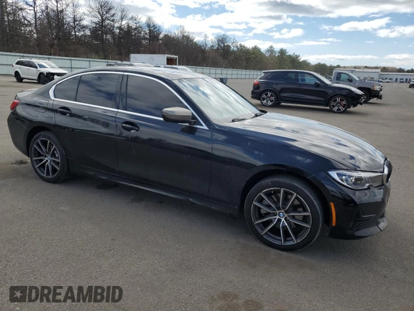 2019 BMW 3 Series 330i xDrive with VIN WBA5R7C52KFH31007, listed as a Copart auction lot 53333285 with 0 mi miles and Salvage Title. Bid and sale history available at carsss.com. Image 4.