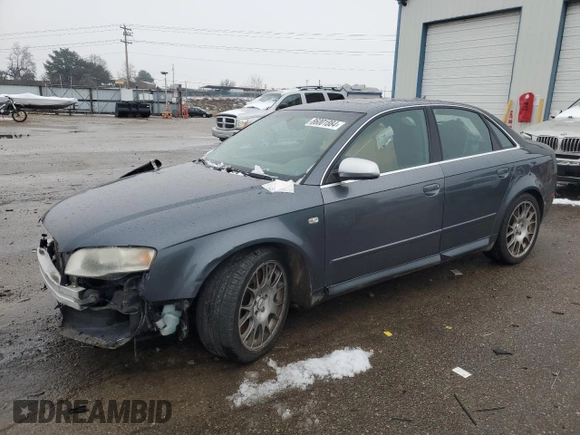 2006 Audi S4 z VIN WAUGL78E06A180465, wystawiony jako Copart lot #86001884 z przebiegiem 180 609 mil mil oraz Szkody całkowita. Historia ofert i sprzedaży dostępna na DreamBid. Obrazek 1.