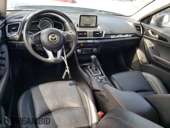 2014 Mazda 3 i Grand Touring with VIN JM1BM1M73E1173281, listed as a Copart auction lot 53164215 with 227,983 mi miles and Salvage Title. Bid and sale history available at DreamBid. Image 8.