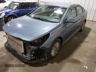 2016 Hyundai Sonata Hybrid SE with VIN KMHE24L15GA037556, listed as a Copart auction lot 80728553 with 90,676 mi miles. Bid and sale history available at carsss.com. Image 1.