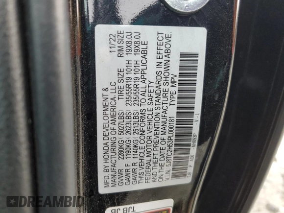 2023 Acura RDX w/Technology Package with VIN 5J8TC2H53PL000181, listed as a Copart auction lot 49108725 with 10,630 mi miles and Salvage Title. Bid and sale history available at carsss.com. Image 15.
