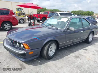 1986 BMW 6 Series 635CSi with VIN WBAEC840XG0613529, listed as a IAAI auction lot 42060435 with 1 mi miles. Bid and sale history available at carsss.com. Image 2.