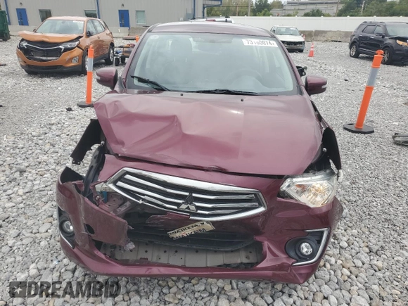 2018 Mitsubishi Mirage G4 SE with VIN ML32F4FJ9JHF15182, listed as a Copart auction lot 73180074 with 75,299 mi miles and Salvage Title. Bid and sale history available at carsss.com. Image 5.