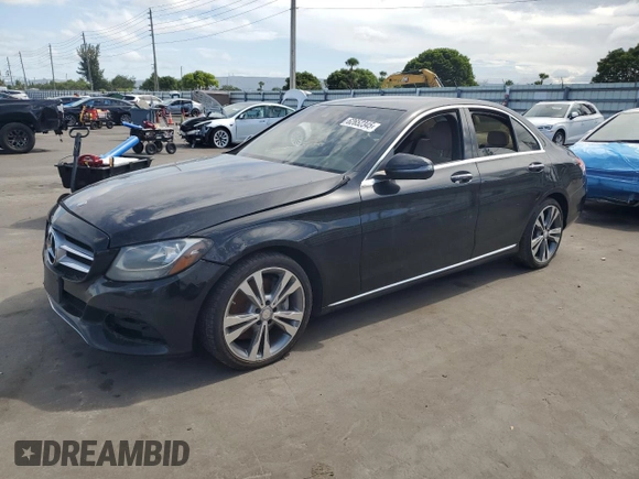 2017 Mercedes-Benz C 300 with VIN 55SWF4JB8HU207344, listed as a Copart auction lot 62652345 with 134,618 mi miles and Clean title. Bid and sale history available at DreamBid. Image 1.