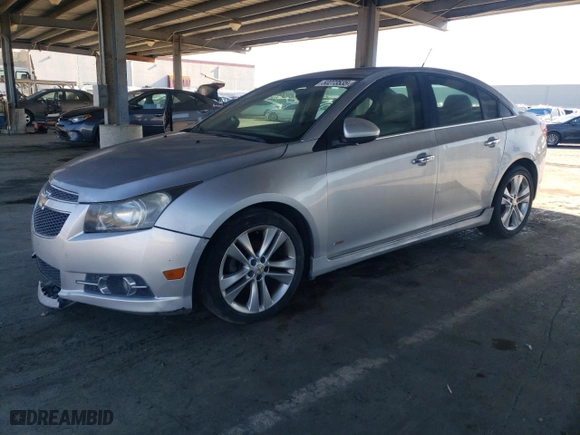 2012 Chevrolet Cruze LTZ with VIN 1G1PH5SC4C7135854, listed as a Copart auction lot 50273535 with 163,430 mi miles and Clean Title. Bid and sale history available at carsss.com. Image 1.