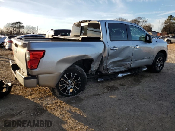 2020 Nissan Titan SL with VIN 1N6AA1ED6LN501062, listed as a Copart auction lot 48119575 with 46,228 mi miles and Salvage title. Bid and sale history available at DreamBid. Image 3.