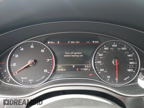 2016 Audi A6 Premium Plus with VIN WAUGFAFC7GN153926, listed as a Copart auction lot 60462505 with 117,697 mi miles and Salvage title. Bid and sale history available at DreamBid. Image 9.