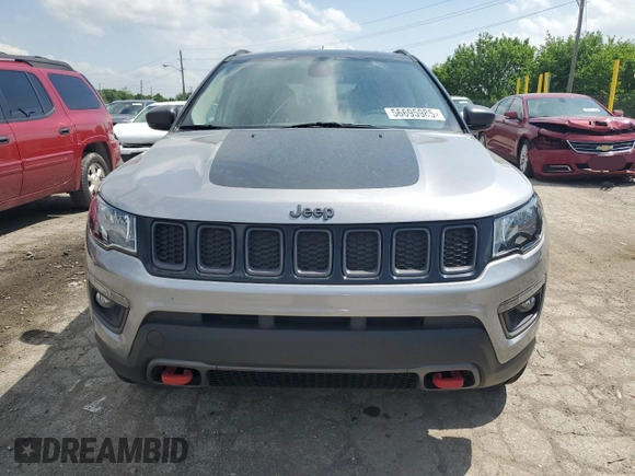 2019 Jeep Compass Trailhawk z VIN 3C4NJDDB3KT739939, wystawiony jako Copart lot #56695985 z przebiegiem 99 941 mil mil oraz Szkoda całkowita • Salvage title. Historia ofert i sprzedaży dostępna na DreamBid. Obrazek 5.