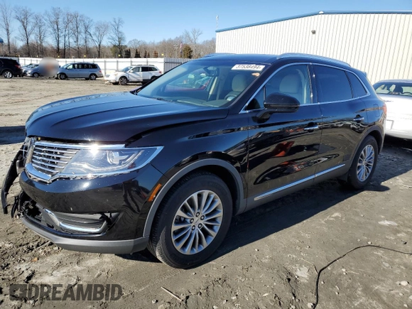 2017 Lincoln MKX Select with VIN 2LMPJ6KR1HBL47020, listed as a Copart auction lot 37538494 with 25,736 mi miles and Salvage Title. Bid and sale history available at carsss.com. Image 1.
