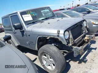 2017 Jeep Wrangler Sport with VIN 1C4GJWAG0HL621498, listed as a IAAI auction lot 42494667 with 92,284 mi miles and . Bid and sale history available at DreamBid. Image 1.