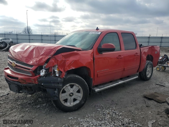 2012 Chevrolet Silverado 1500 LTZ with VIN 3GCPKTE73CG122772, listed as a Copart auction lot 44518255 with 269,592 mi miles and Salvage Title. Bid and sale history available at carsss.com. Image 1.