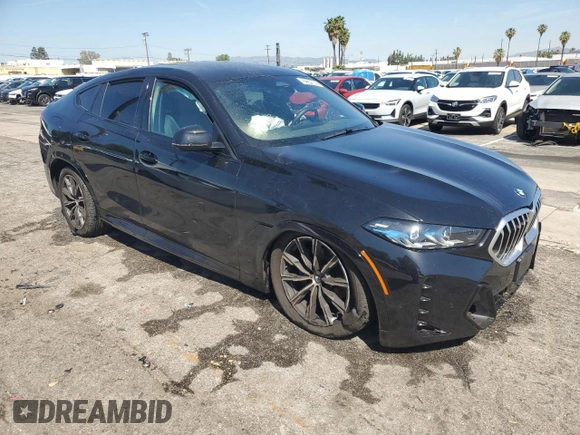 2025 BMW X6 xDrive40i with VIN 5UX33EX00S9W74492, listed as a Copart auction lot 52379805 with 0 mi miles and Clean Title. Bid and sale history available at carsss.com. Image 4.
