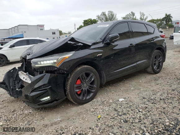 2019 Acura RDX w/A-Spec Pkg with VIN 5J8TC1H61KL009831, listed as a Copart auction lot 89263855 with 76,524 mi miles and Non Repairable. Bid and sale history available at carsss.com. Image 1.