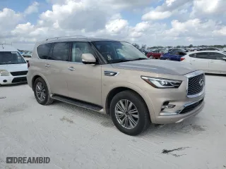 2020 Infiniti QX80 LUXE with VIN JN8AZ2NE0L9251521, listed as a Copart auction lot 44682925 with 46,986 mi miles and Salvage Title. Bid and sale history available at carsss.com. Image 4.