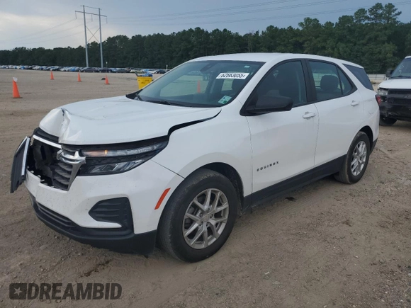 2022 Chevrolet Equinox LS with VIN 3GNAXHEV5NS245287, listed as a Copart auction lot 62663055 with 94,621 mi miles and Salvage title. Bid and sale history available at DreamBid. Image 1.