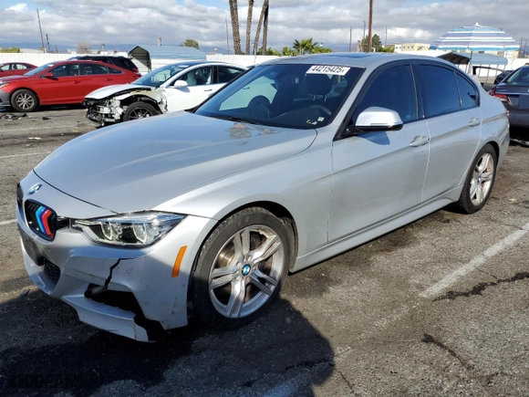 2017 BMW 3 Series 330i with VIN WBA8B9G57HNU50064, listed as a Copart auction lot 44215425 with 126,935 mi miles and Salvage Title. Bid and sale history available at carsss.com. Image 1.
