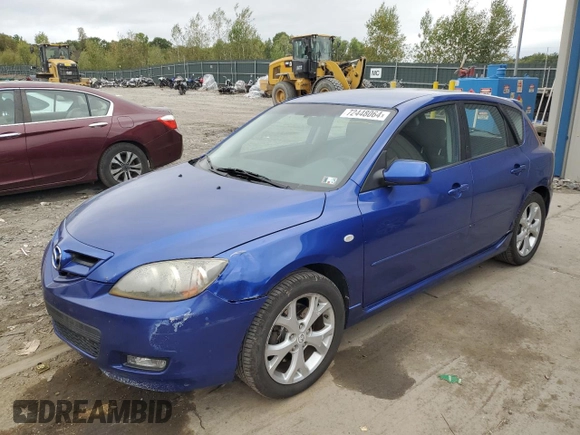 2007 Mazda 3 S Sport with VIN JM1BK144371600313, listed as a Copart auction lot 72448064 with 166,494 mi miles and Salvage Title. Bid and sale history available at DreamBid. Image 1.