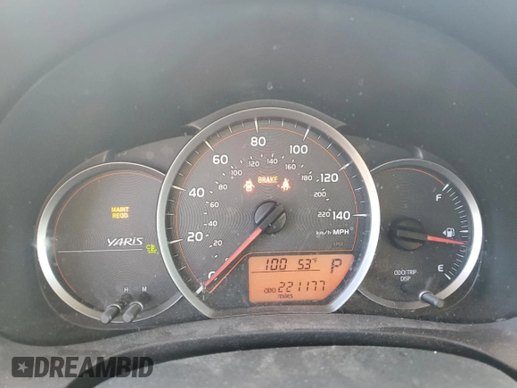 2014 Toyota Yaris L with VIN JTDKTUD37ED575367, listed as a Copart auction lot 47304735 with 221,177 mi miles and Clean Title. Bid and sale history available at DreamBid. Image 9.