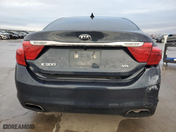 2015 Kia K900 Luxury with VIN KNALW4D41F6022186, listed as a Copart auction lot 83780744 with 48,660 mi miles and Salvage Title. Bid and sale history available at carsss.com. Image 6.