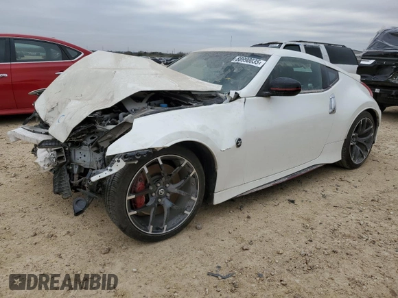 2016 Nissan 370Z Sport z VIN JN1AZ4EH4GM931560, wystawiony jako Copart lot #88990035 z przebiegiem Nie podano mil oraz Czysty tytuł • Clean title. Historia ofert i sprzedaży dostępna na DreamBid. Obrazek 1.