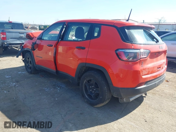 2018 Jeep Compass Sport with VIN 3C4NJCAB2JT169736, listed as a IAAI auction lot 41794046 with 86,998 mi miles. Bid and sale history available at carsss.com. Image 3.