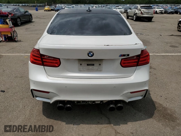 2015 BMW M3 with VIN WBS3C9C50FP804940, listed as a Copart auction lot 55555883 with 102,075 mi miles. Bid and sale history available at carsss.com. Image 6.