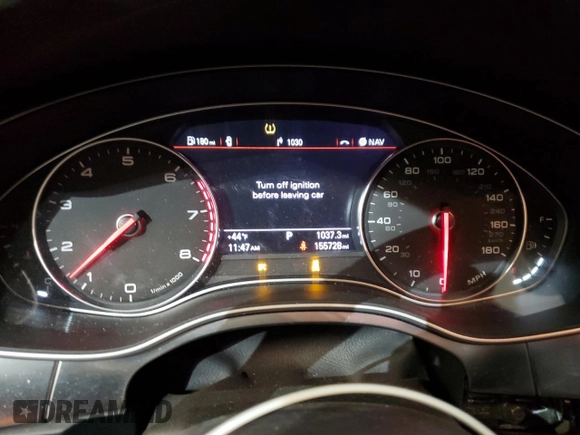 2015 Audi A6 Premium Plus with VIN WAUFGAFC5FN013221, listed as a Copart auction lot 48854395 with 155,728 mi miles and Salvage title. Bid and sale history available at DreamBid. Image 9.
