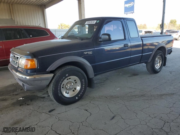 1997 Ford Ranger XLT with VIN 1FTDR15X7VTA55151, listed as a Copart auction lot 76562624 with 155,749 mi miles and Salvage Title. Bid and sale history available at carsss.com. Image 1.