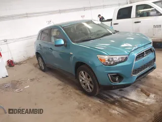 2014 Mitsubishi Outlander Sport SE with VIN 4A4AR4AUXEE032704, listed as a IAAI auction lot 41843258 with 149,938 mi miles. Bid and sale history available at carsss.com. Image 1.