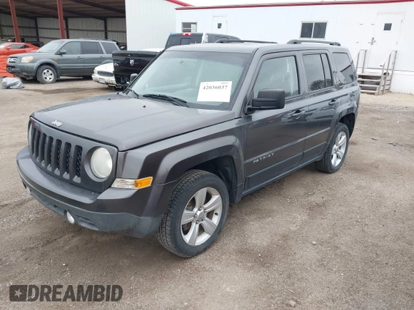 2016 Jeep Patriot High Altitude Edition with VIN 1C4NJRFB4GD617114, listed as a IAAI auction lot 42036037 with 106,205 mi miles. Bid and sale history available at carsss.com. Image 2.