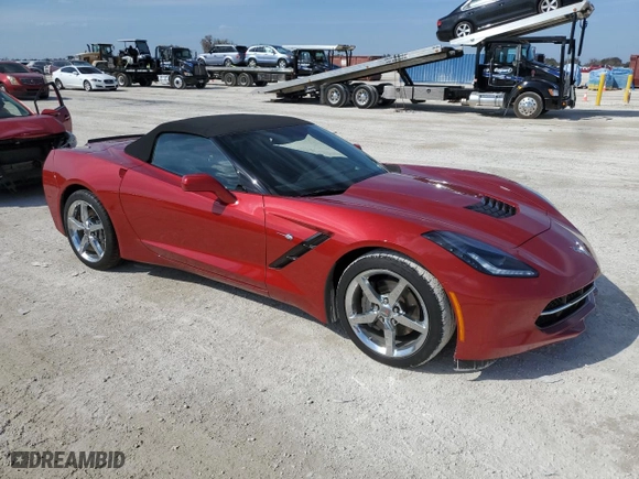 2014 Chevrolet Corvette Stingray 2LT with VIN 1G1YD3D72E5109109, listed as a Copart auction lot 75296884 with 0 mi miles and Salvage Title. Bid and sale history available at carsss.com. Image 4.