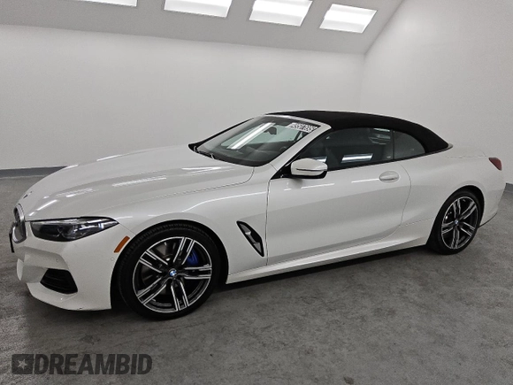 2024 BMW 8 Series 840i with VIN WBADZ4C07RCR83052, listed as a Copart auction lot 49507695 with 22,003 mi miles and Clean Title. Bid and sale history available at carsss.com. Image 1.