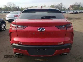 2023 Infiniti QX55 Sensory with VIN 3PCAJ5LR0PF114889, listed as a Copart auction lot 54241355 with 32,363 mi miles and Salvage Title. Bid and sale history available at DreamBid. Image 6.