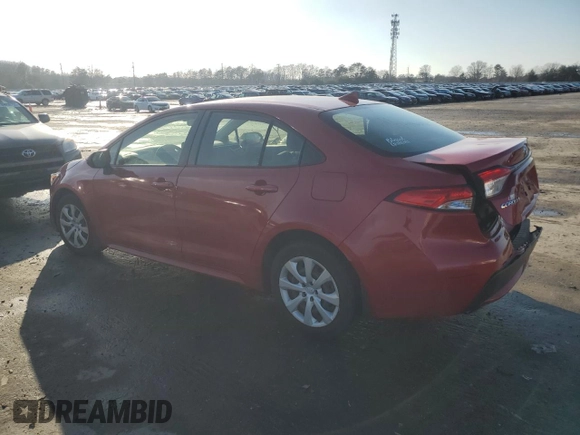 2021 Toyota Corolla LE with VIN JTDEPMAEXMJ173222, listed as a Copart auction lot 44304305 with 74,331 mi miles and Salvage Title. Bid and sale history available at DreamBid. Image 2.