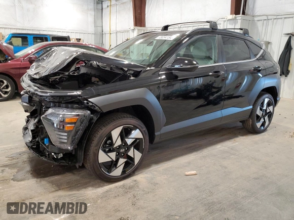 2024 Hyundai Kona Limited with VIN KM8HECA30RU171850, listed as a Copart auction lot 73034154 with 1,105 mi miles and Salvage Title. Bid and sale history available at carsss.com. Image 1.