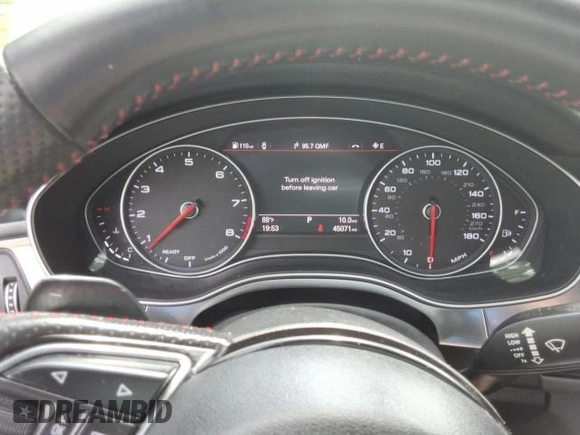 2017 Audi A6 Competition Prestige with VIN WAUF3AFC6HN064807, listed as a Copart auction lot 59595354 with 45,071 mi miles. Bid and sale history available at carsss.com. Image 8.