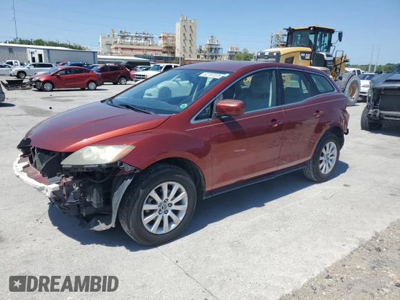 2010 Mazda CX-7 Sport with VIN JM3ER2W50A0311513, listed as a Copart auction lot 52707375 with 102,581 mi miles and Salvage Title. Bid and sale history available at carsss.com. Image 1.