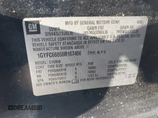 2008 Cadillac Escalade ESV z VIN 1GYFC66858R167456, wystawiony jako IAAI lot #42339949 z przebiegiem 130 816 mil mil oraz . Historia ofert i sprzedaży dostępna na DreamBid. Obrazek 9.