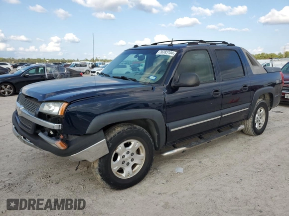 2004 Chevrolet Avalanche Z71 with VIN 3GNEK12T84G173593, listed as a Copart auction lot 79783104 with Not Provided miles and Salvage Title. Bid and sale history available at DreamBid. Image 1.