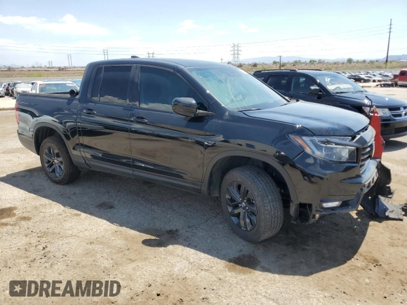 2023 Honda Ridgeline Sport with VIN 5FPYK3F11PB043473, listed as a Copart auction lot 62365625 with 31,031 mi miles and Salvage title. Bid and sale history available at DreamBid. Image 4.