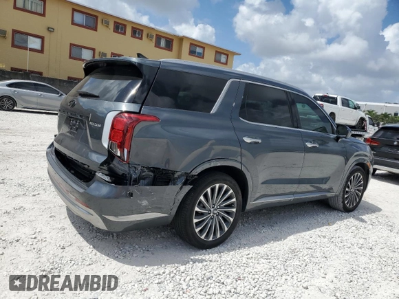 2024 Hyundai Palisade Calligraphy z VIN KM8R74GE0RU768073, wystawiony jako Copart lot #55093825 z przebiegiem 14 217 mil mil oraz Szkoda całkowita • Salvage title. Historia ofert i sprzedaży dostępna na DreamBid. Obrazek 3.