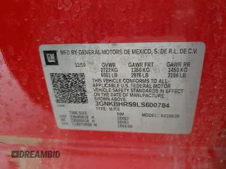 2020 Chevrolet Blazer LT z VIN 3GNKBHRS9LS600784, wystawiony jako Copart lot #54548065 z przebiegiem 51 418 mil mil oraz Szkoda całkowita • Salvage title. Historia ofert i sprzedaży dostępna na DreamBid. Obrazek 13.