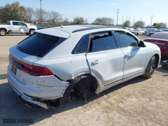 2019 Audi Q8 Premium Plus with VIN WA1EVAF10KD004259, listed as a IAAI auction lot 41670897 with 73,265 mi miles. Bid and sale history available at carsss.com. Image 4.