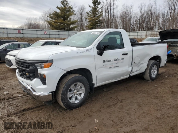 2023 Chevrolet Silverado 1500 Work Truck with VIN 3GCNAAEDXPG293304, listed as a Copart auction lot 46691305 with 35,049 mi miles and Salvage Title. Bid and sale history available at carsss.com. Image 1.