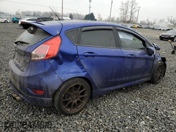 2015 Ford Fiesta ST with VIN 3FADP4GX8FM124018, listed as a Copart auction lot 43229785 with 85,972 mi miles and Salvage Title. Bid and sale history available at carsss.com. Image 3.